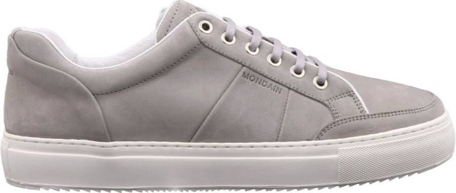 Mondain Amsterdam Handgemaakte Leren schoen van Nubuck in lichtgrijs Mondain Heren sneaker Monet