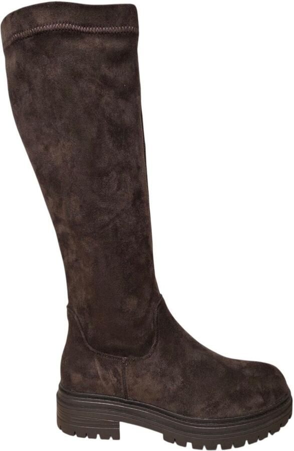 Monshoe 1.26.68.002.01 Lange Laarzen Bruin Suede Dames Bruin