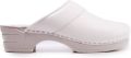 Moofs Dames Klompen Natural Wit Flexibele PU Zool Geluidloos - Wit