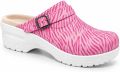 Moofs Verpleegkundige Klompen Zebra Pink Leren Zorgklompen Antislip Medische Zorgklompen Werkklompen - Roze
