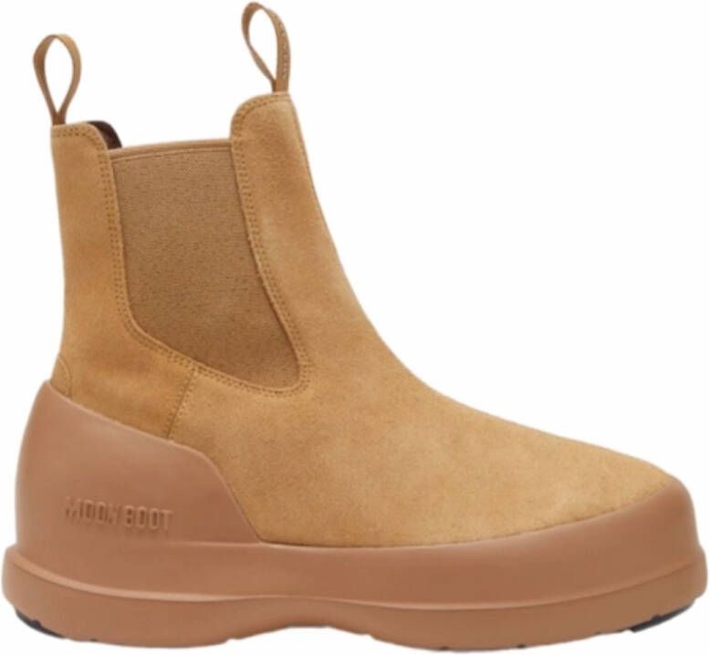 Moon Boot Boots Women Luna Chelsea Suede Sand