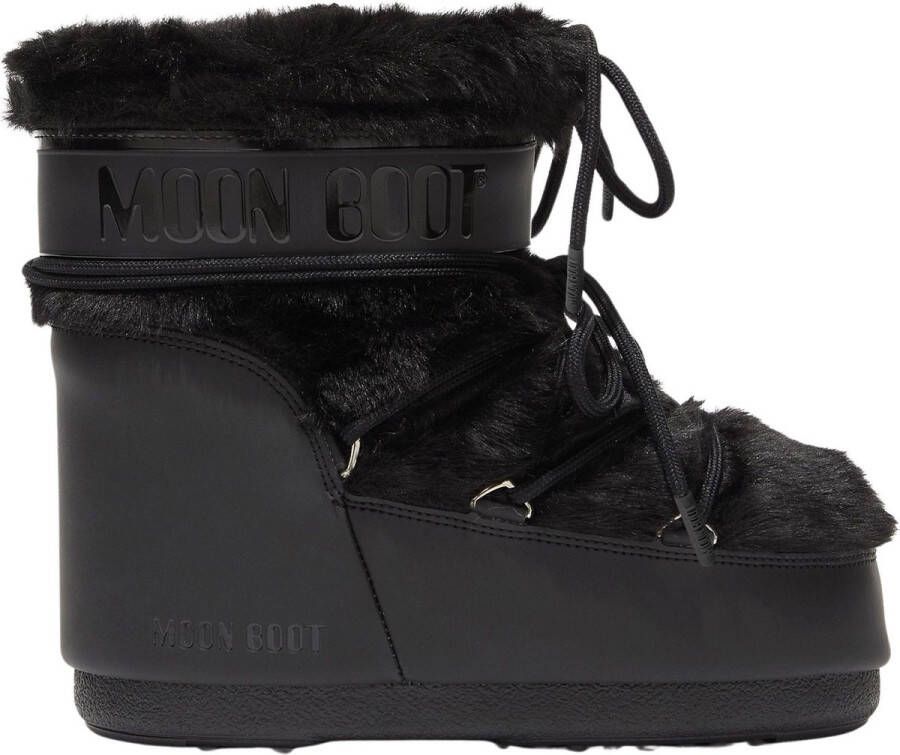 Moon boot Icon Low snowboot met imitatiebont en waterafstotende coating