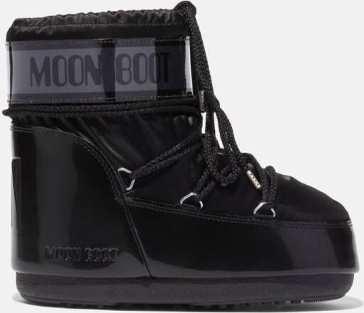 Moon Boot ICON LOW GLANCE BLACK SATIN Thermoboots Snowboots Sneeuwlaarzen Zwart 36-38 (8059791057931)