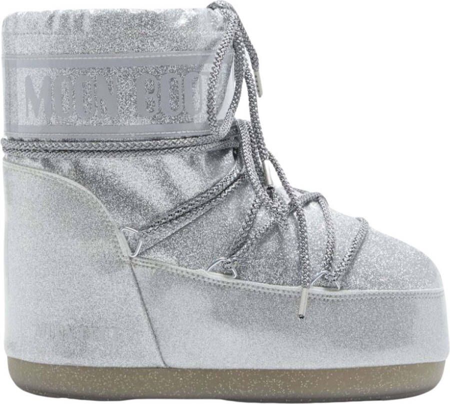 MOON BOOT Snowboots Dames Icon Low Glitter Maat: 36 38 Materiaal: Textiel Kleur: Zilver