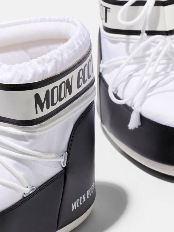 Moon Boot ICON LOW WHITE NYLON BOOTS Thermoboots Snowboots Sneeuwlaarzen Zwart wit 33-35 (8059791057559)