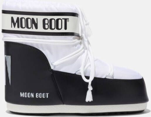 Moon Boot ICON LOW WHITE NYLON BOOTS Thermoboots Snowboots Sneeuwlaarzen Zwart wit 33-35 (8059791057559)