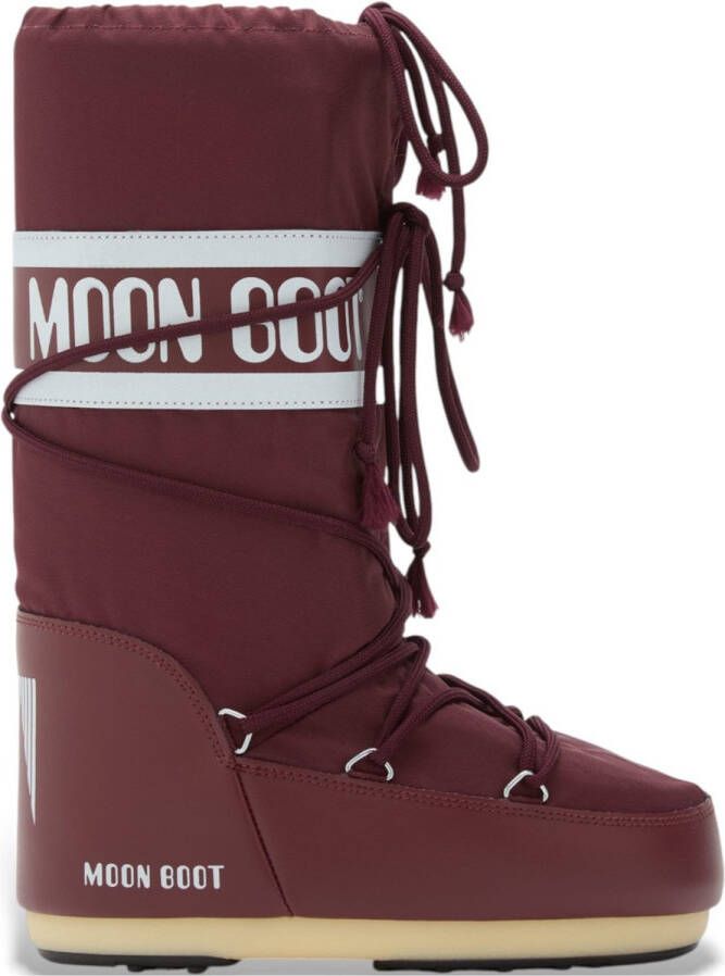 Moon Boot Bordeauxrode Synthetische Icon Laarzen