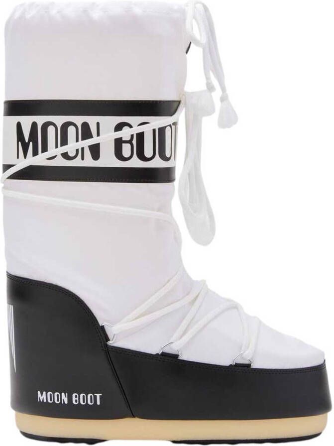 MOON BOOT Snowboots Dames Nylon Veter Snowboot Maat: 35 38 Materiaal: Nylon Kleur: Wit