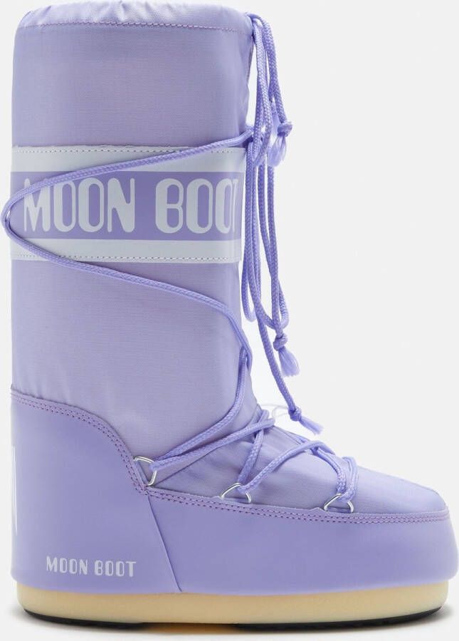 Moon boot Lilac Slip-On Laarzen met Logo Paneel Purple Dames