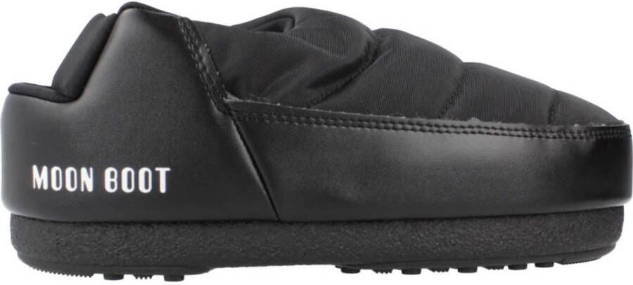 Moon boot Zwarte gewatteerde nylon muilen voor Black