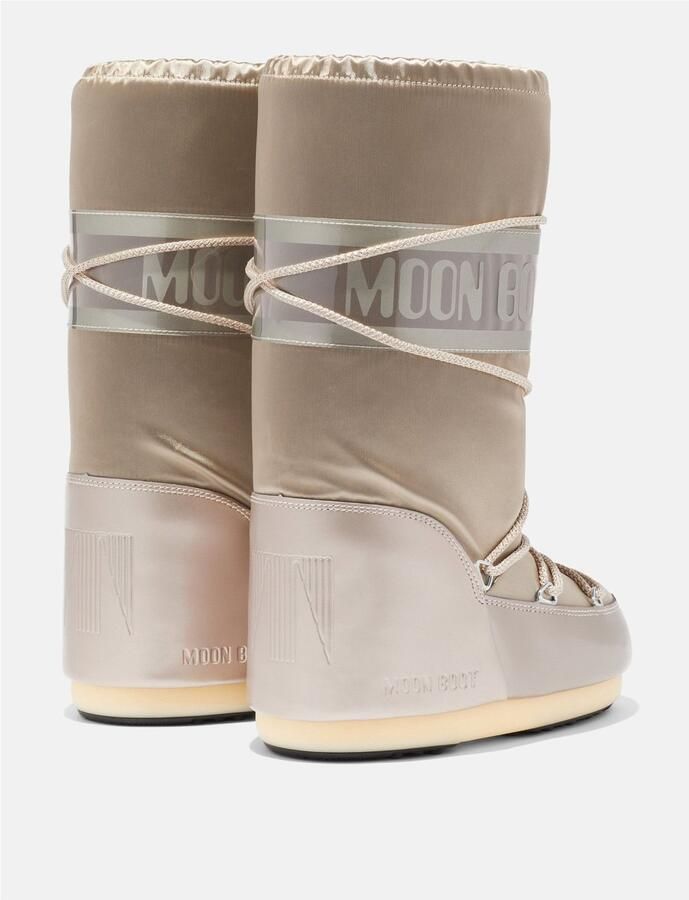 MOON BOOT Snowboots Dames Icon Glance Textiel Zilver