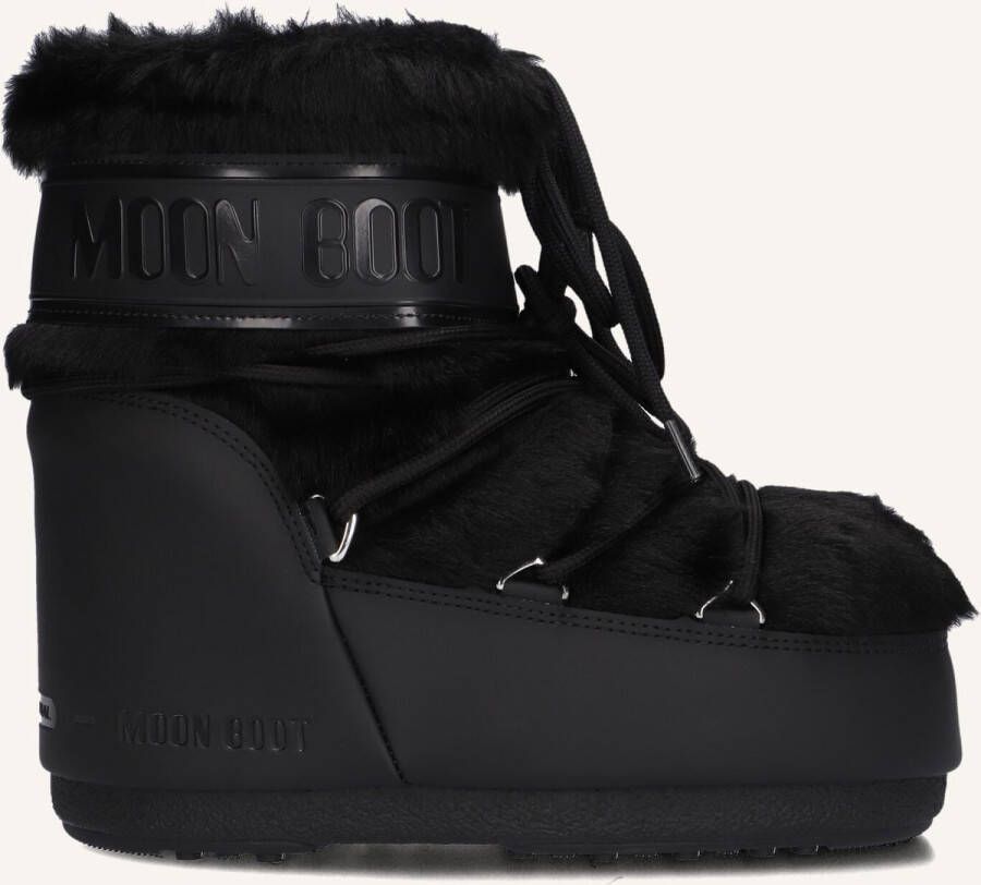Moon boot Icon Low snowboot met imitatiebont en waterafstotende coating