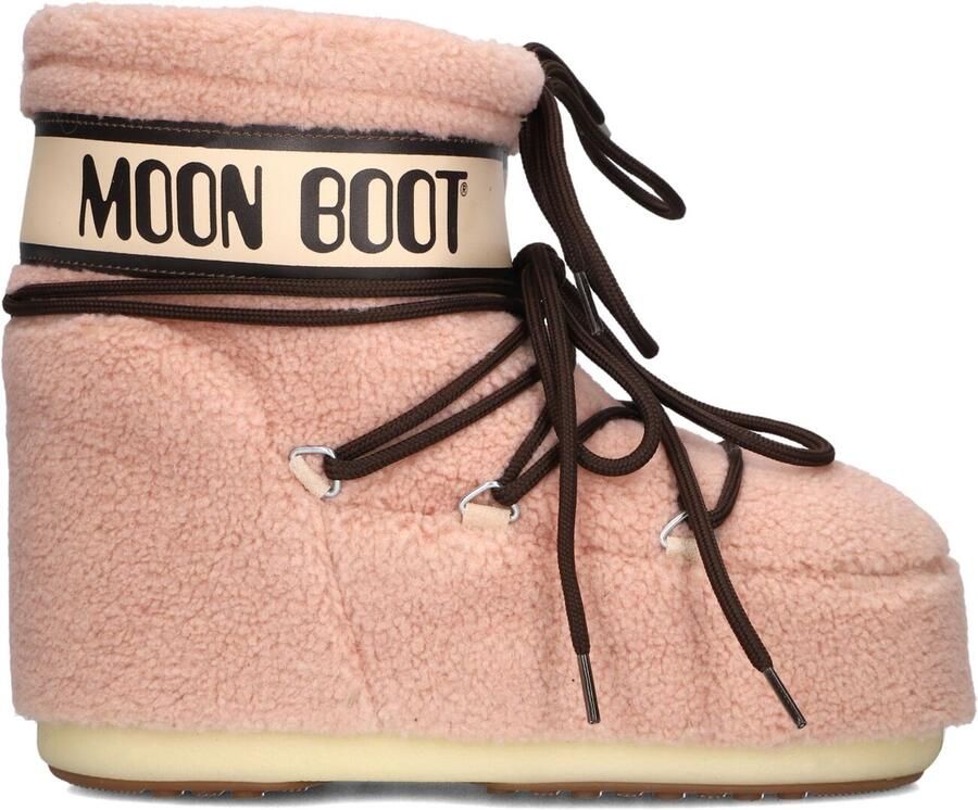 MOON BOOT Snowboots Dames Icon Low Fleece 42 44 Faux Fur Roze