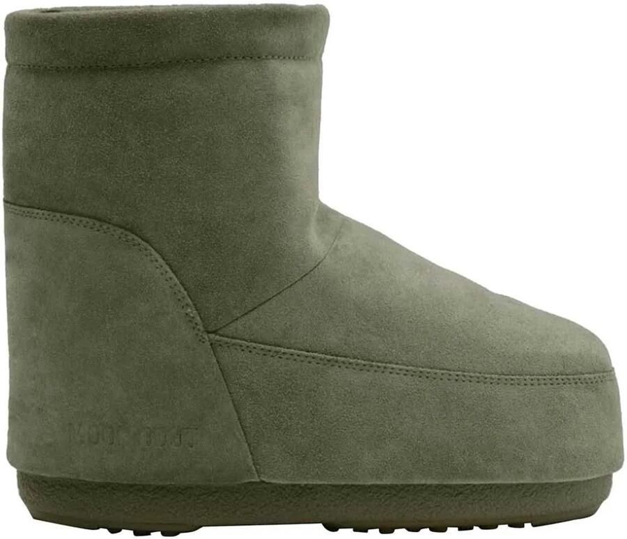 Moon Boot Icon Low Nolace Suede Sneeuwlaarzen Groen Vrouw