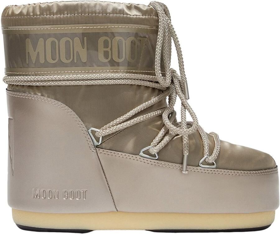 MOON BOOT Snowboots Dames Icon Low Glance 39 41 Textiel Zilverkleurig