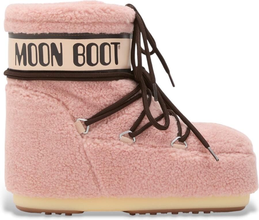 MOON BOOT Snowboots Dames Icon Low Fleece Faux Fur Roze
