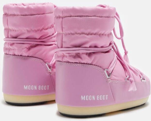 Moon boot Lichtgewicht Lage Nylon sneeuwlaarzen Pink Dames