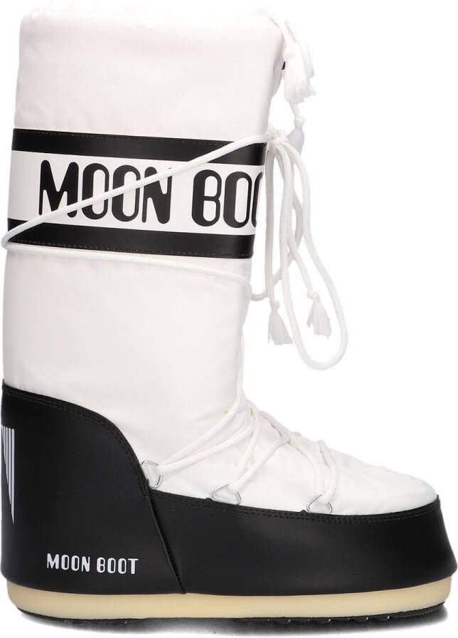 MOON BOOT Snowboots Dames Nylon Veter Snowboot 35 38 Nylon Wit