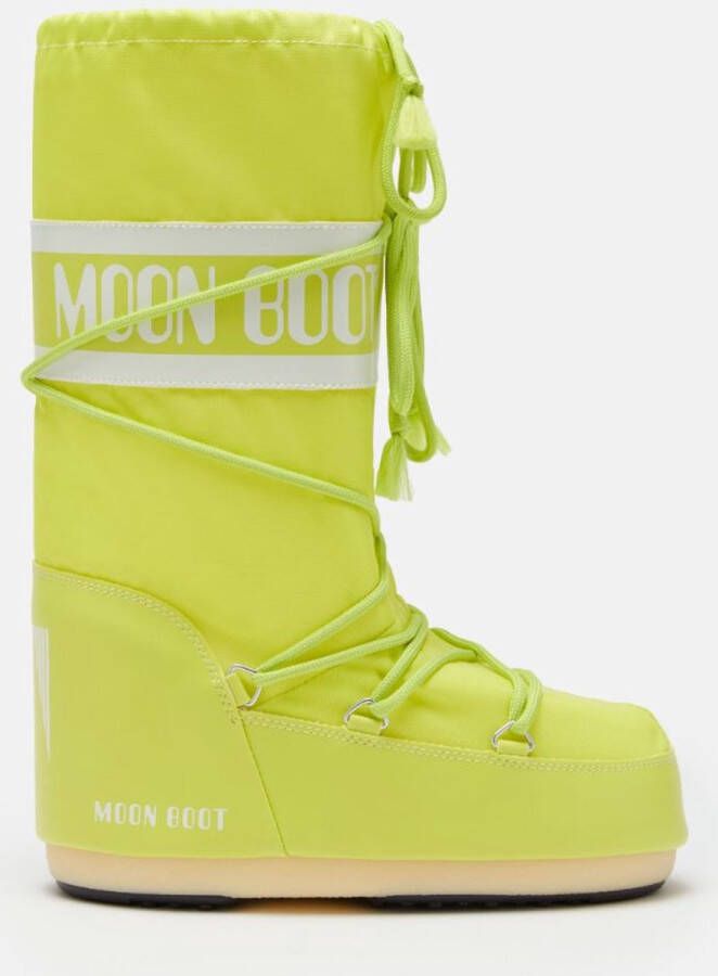 Moon boot Groene Logo Print Veterschoenen Green Dames