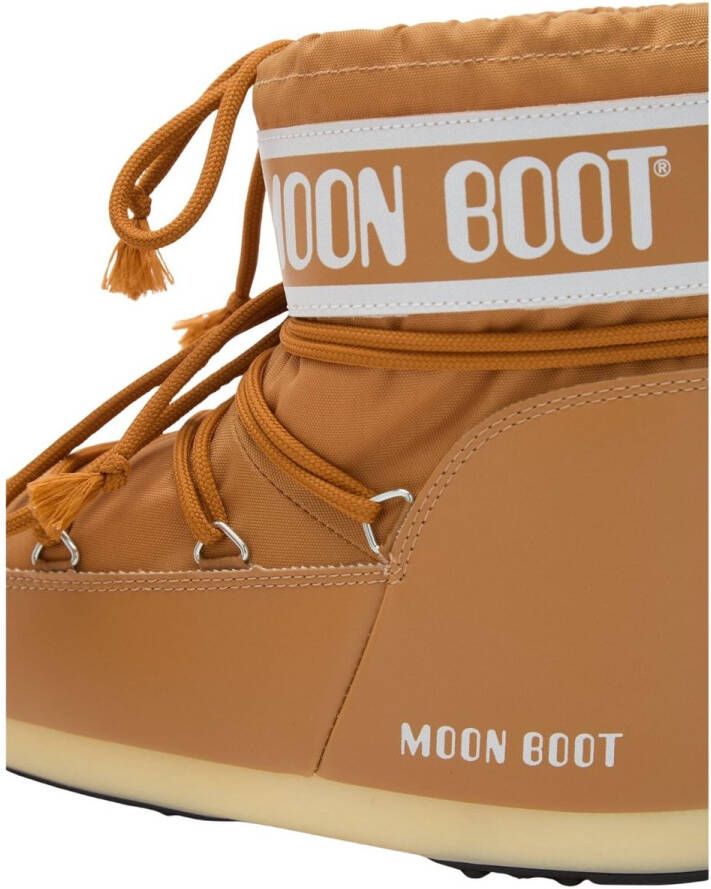 Moon Boot Oranje Nylon Veterschoenen Enkellaarzen