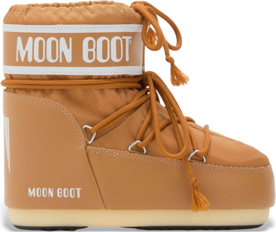 Moon Boot Oranje Nylon Veterschoenen Enkellaarzen