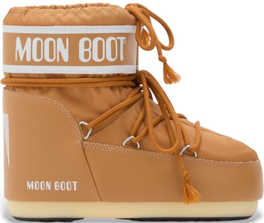 Moon Boot Oranje Nylon Veterschoenen Enkellaarzen