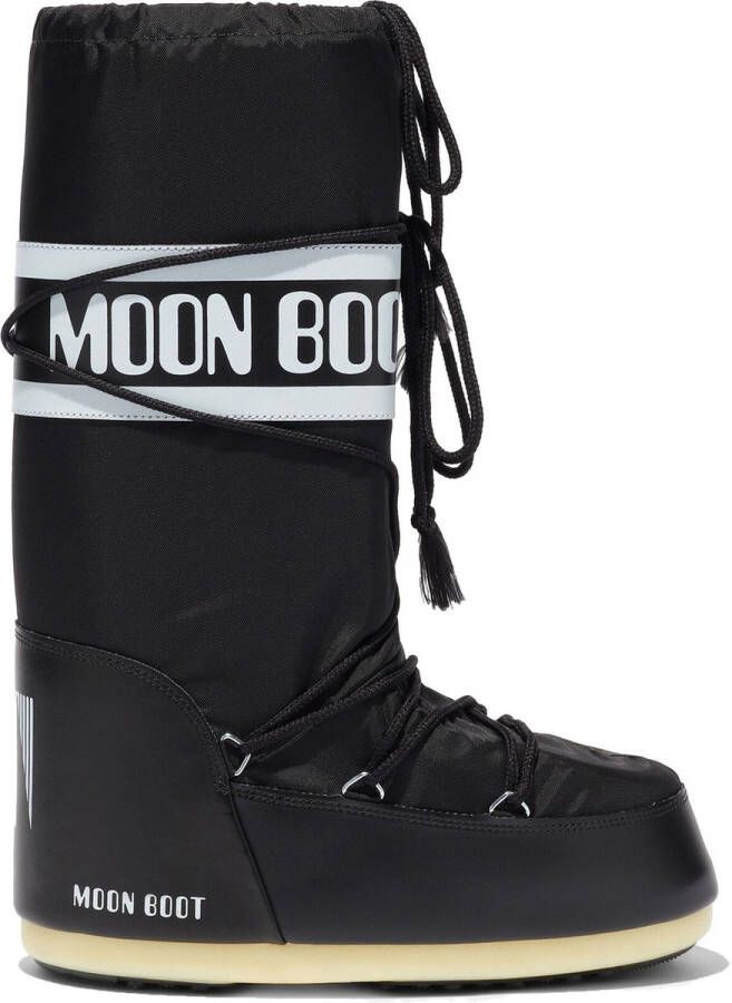 Moon boot Zwarte Slip-On Laarzen met Logo Print Black