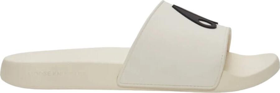 Moose Knuckles Heren Slipper Wit M14MA503 891 LOGO ICON SPORT SLIDE