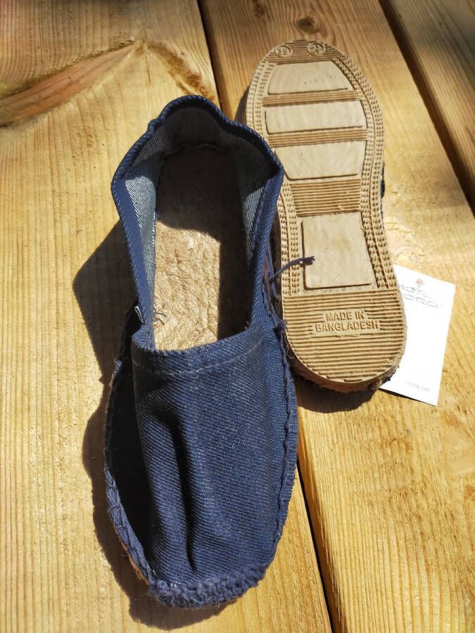 Mora Espadrille junior kleur jeansblauw zomer schoen zomerschoen junior jongen meisje kinderschoen