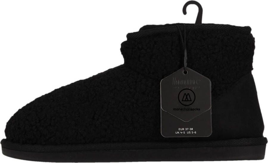 Morethansocks Dames teddy pantoffels Fake Fur voering Warme teddy sloffen