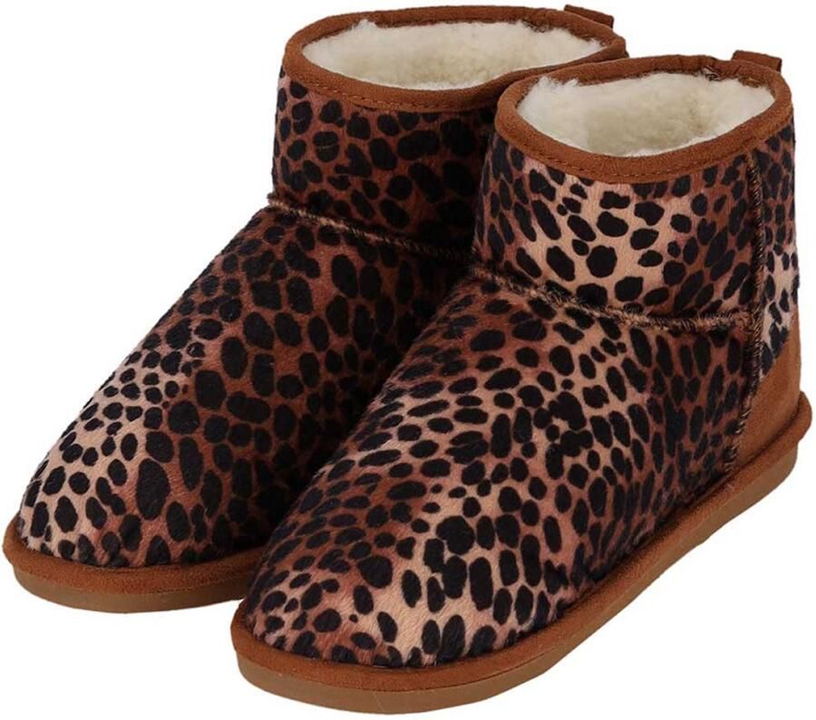 Morethansocks Dames sloffen suede Dierenprint t m 42 Koe Sloffen dames Hoge