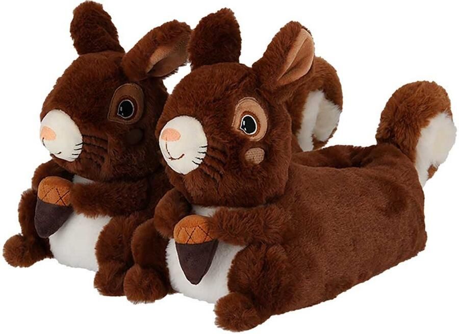 Morethansocks Sloffen dieren Eekhoorn pantoffels dames t m 42 Dierensloffen Sloffen dames