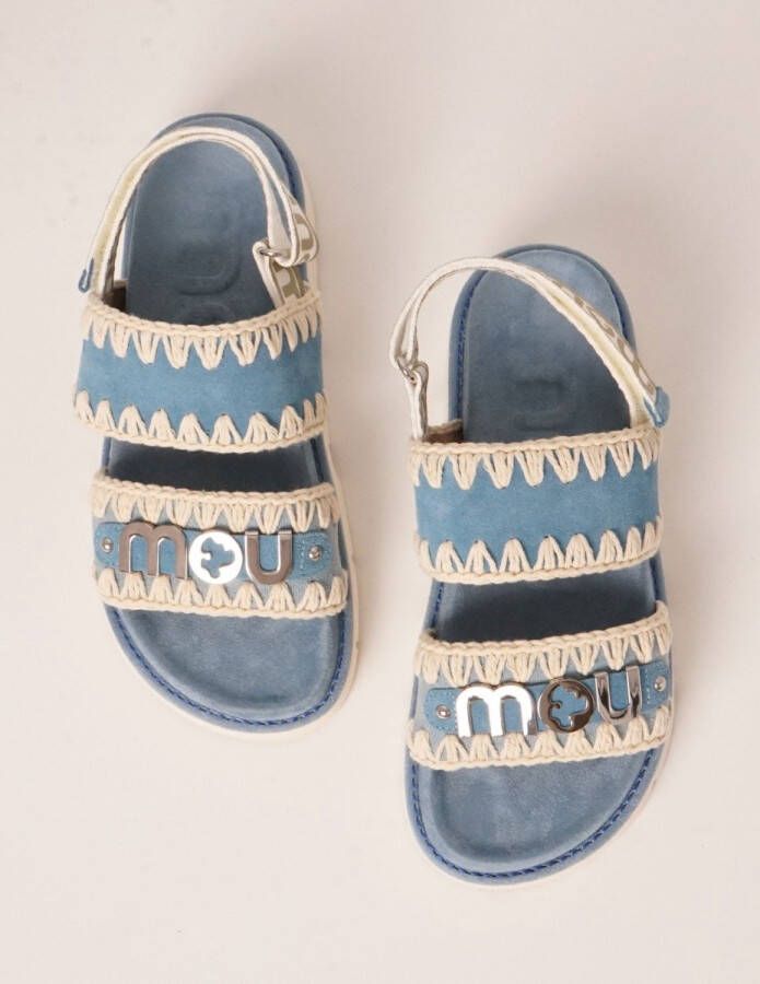 Mou Sandalen Bio Strap Sandalen Blauw Mu.sw461001t in beige