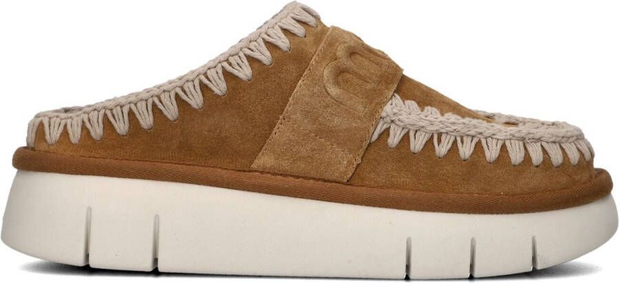 MOU Instappers Dames Bounce Clog Maat: 37 Materiaal: Suède Kleur: Cognac - Foto 2