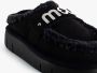 Mou Handgemaakte Bounce Clog met Gehaakte Details Black Dames - Thumbnail 1