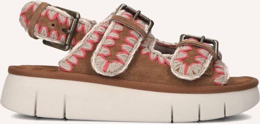 MOU Sandalen Dames Bounce Sandal Maat: 38 Materiaal: Suède Kleur: Bruin - Foto 2