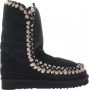 MOU Dames Enkellaars Eskimo Overstitching Black Zwart - Thumbnail 2