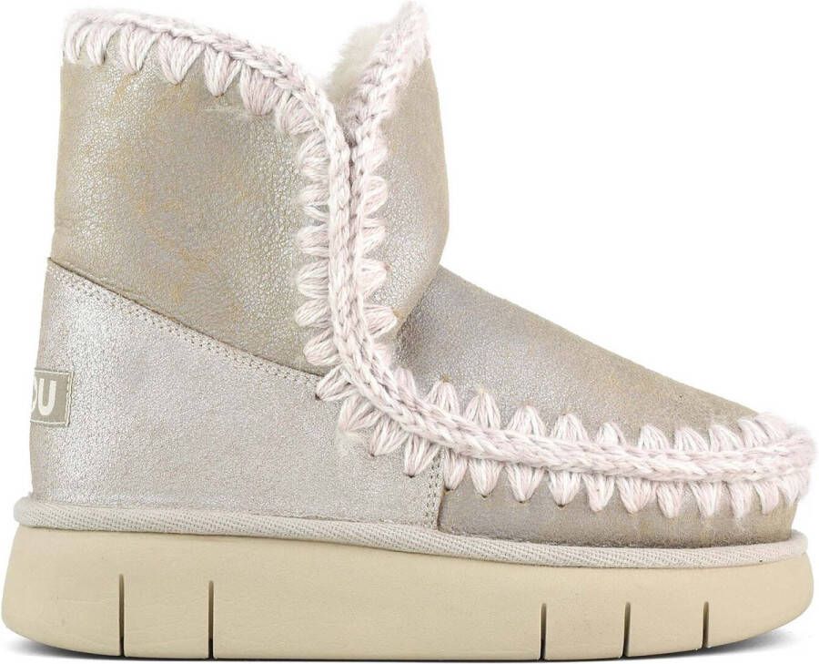 MOU Vachtlaarzen Dames Eskimo 18 Bounce Maat: 39 Materiaal: Suède Kleur: Zilver - Foto 4