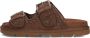 MOU Slippers Dames Low Bio Sandal 2buckles Monoch Maat: 36 Materiaal: Suède Kleur: Bruin - Thumbnail 2