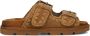 MOU Slippers Dames Low Bio Sandal 2buckles Monoch Maat: 36 Materiaal: Suède Kleur: Cognac - Thumbnail 2