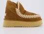 MOU Vachtlaarzen Dames Mini Eskimo Platform Boot Maat: 40 Materiaal: Suède Kleur: Cognac - Thumbnail 2