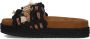 MOU Monoband Rope Sandal Fringes Slippers Dames Zwart - Thumbnail 2