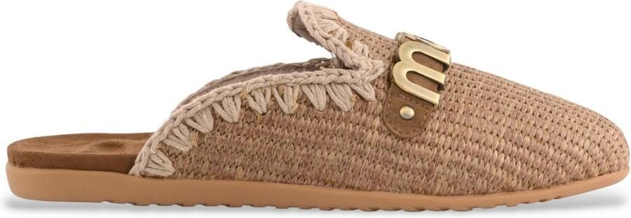 MOU Ballerina's met open hiel van bruin raffia