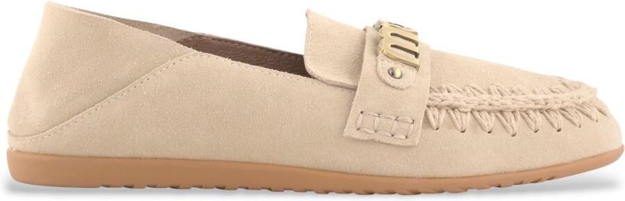 MOU Beige suède instappers