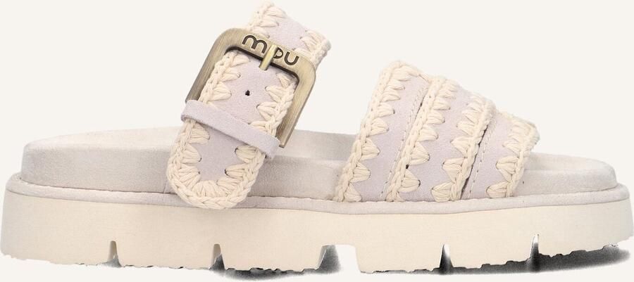 MOU Slippers Dames Bio Sandal Buckle Strap Maat: 39 Materiaal: Suède Kleur: Grijs - Foto 2