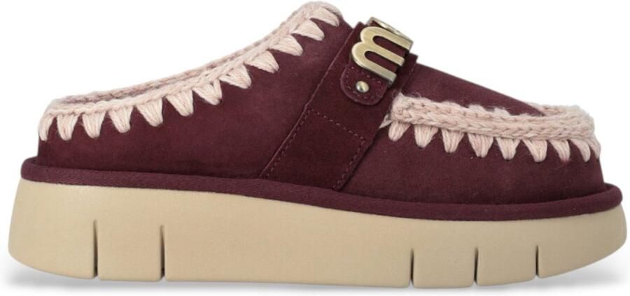 MOU Bounce Leren Klompen kastanjebruin