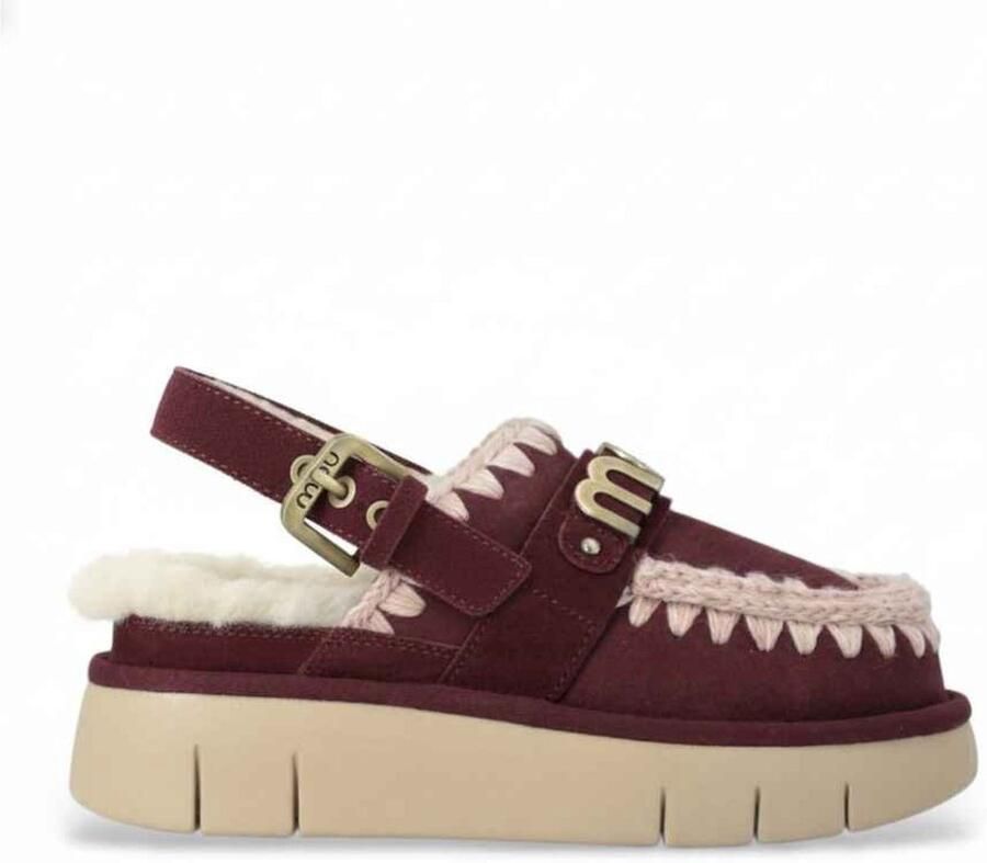 MOU Bounce Leren Klompen kastanjebruin