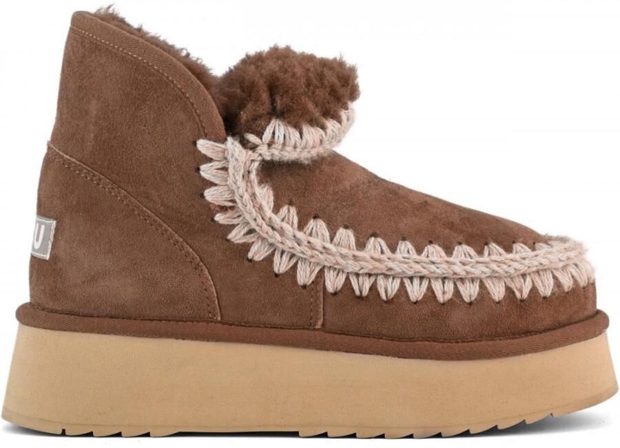MOU Bruine Mini Eskimo laarzen van leer