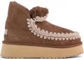 MOU Bruine Mini Eskimo laarzen van leer - Bruin