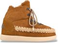 MOU Bruine New Inner Wedge enkellaarsjes van leer - Bruin